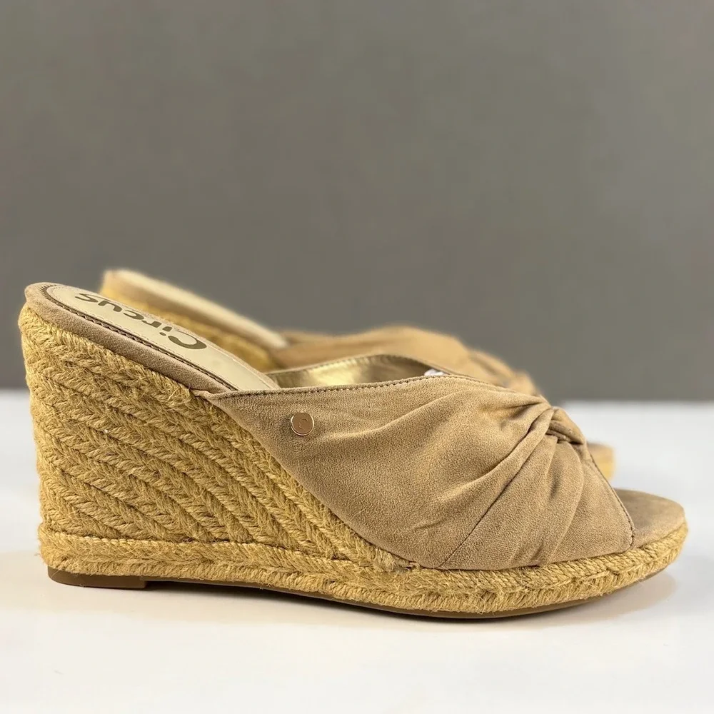 Circus by Sam‎ Edelman Women's Tan Espadrille Wedge Sandals Size 9.5